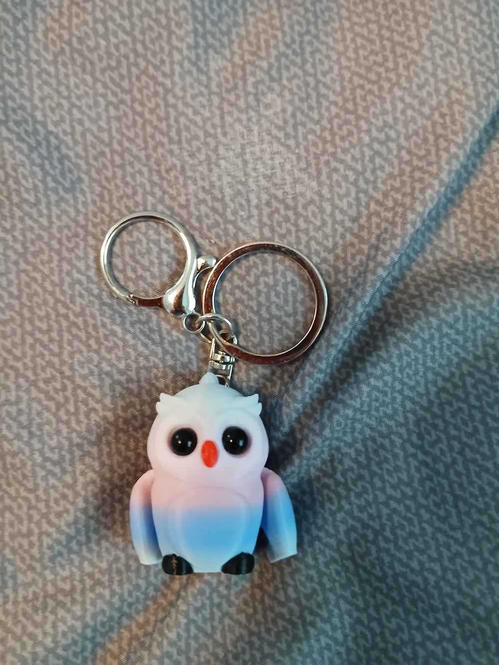 Cute Owl Keychain - Pink Blue Owl